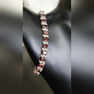 Vintage garnet tennis bracelet